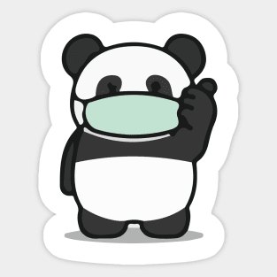 Panda Face Mask Covid 19 Funny Cute Sticker